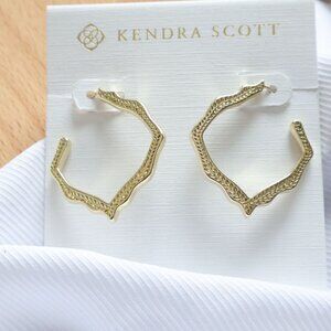 Kendra Scott Miku Hoop Earrings, Gold
